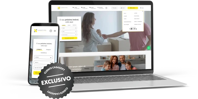 Pré-visualização do Modelo 03 em desktop e mobile