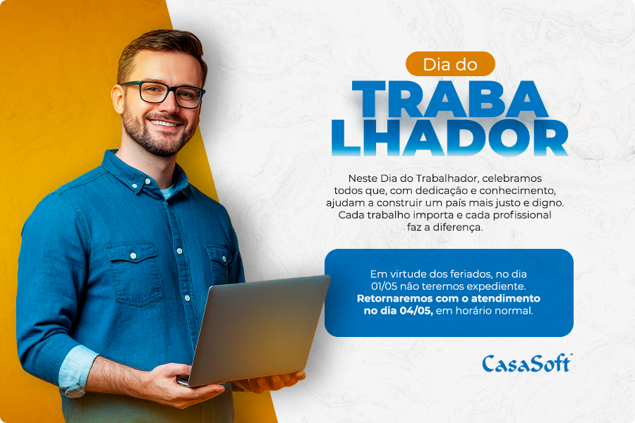 Em virtude do feriado no dia 21/04 não teremos expediente, retornamos com o atendimento no dia 22/04 em horário normal.