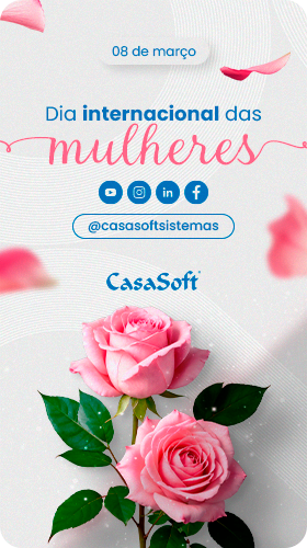 08 de março, Dia internacional das mulheres. Imagem com uma rosa em homenagem as mulheres.