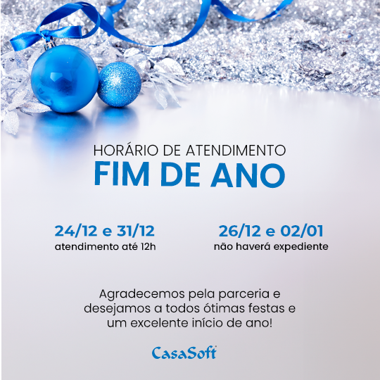 Aviso de feriado Natal